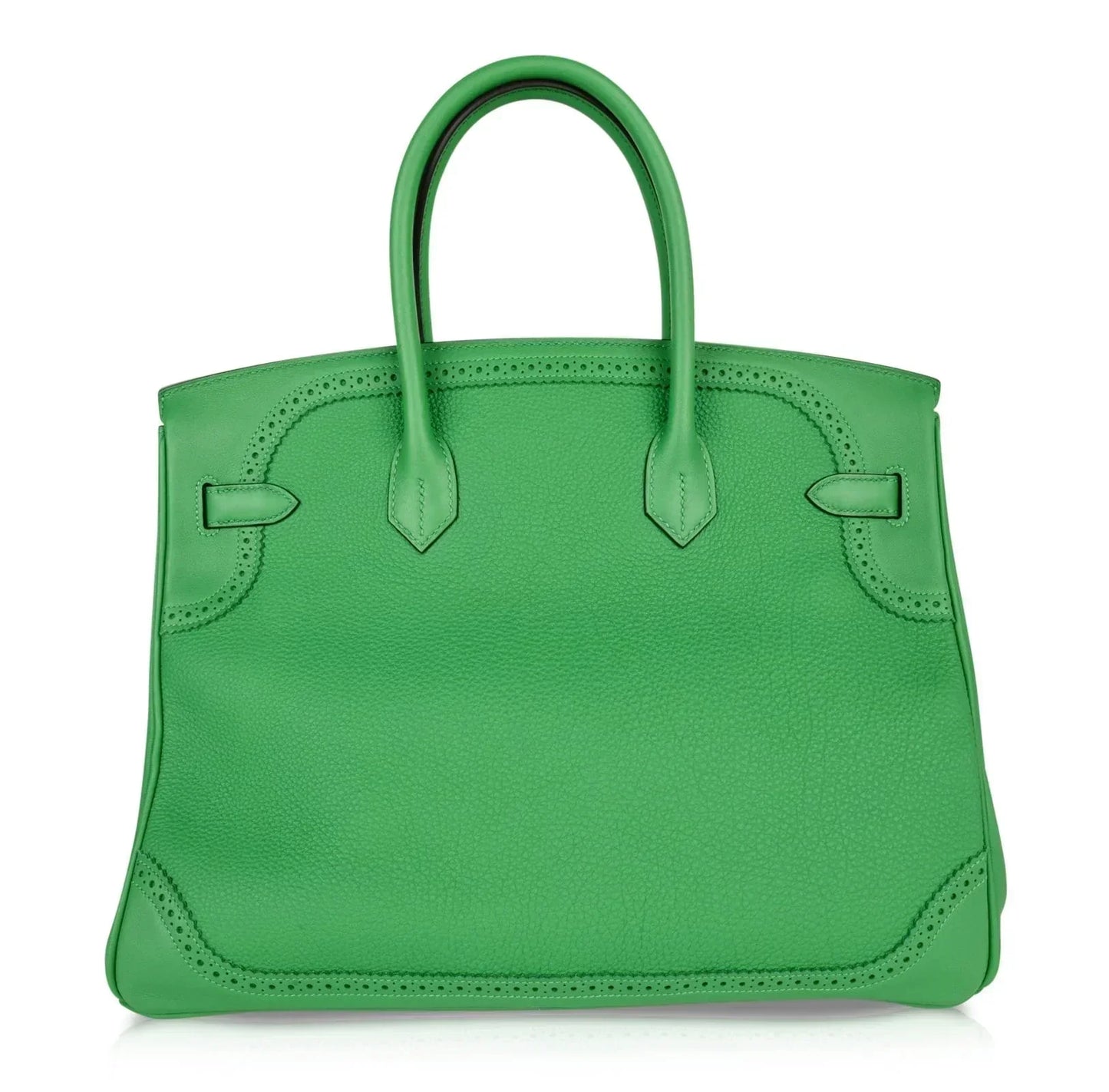 Birkin 35 Bag Ghillies Limited Edition Bamboo Palladium Hardware