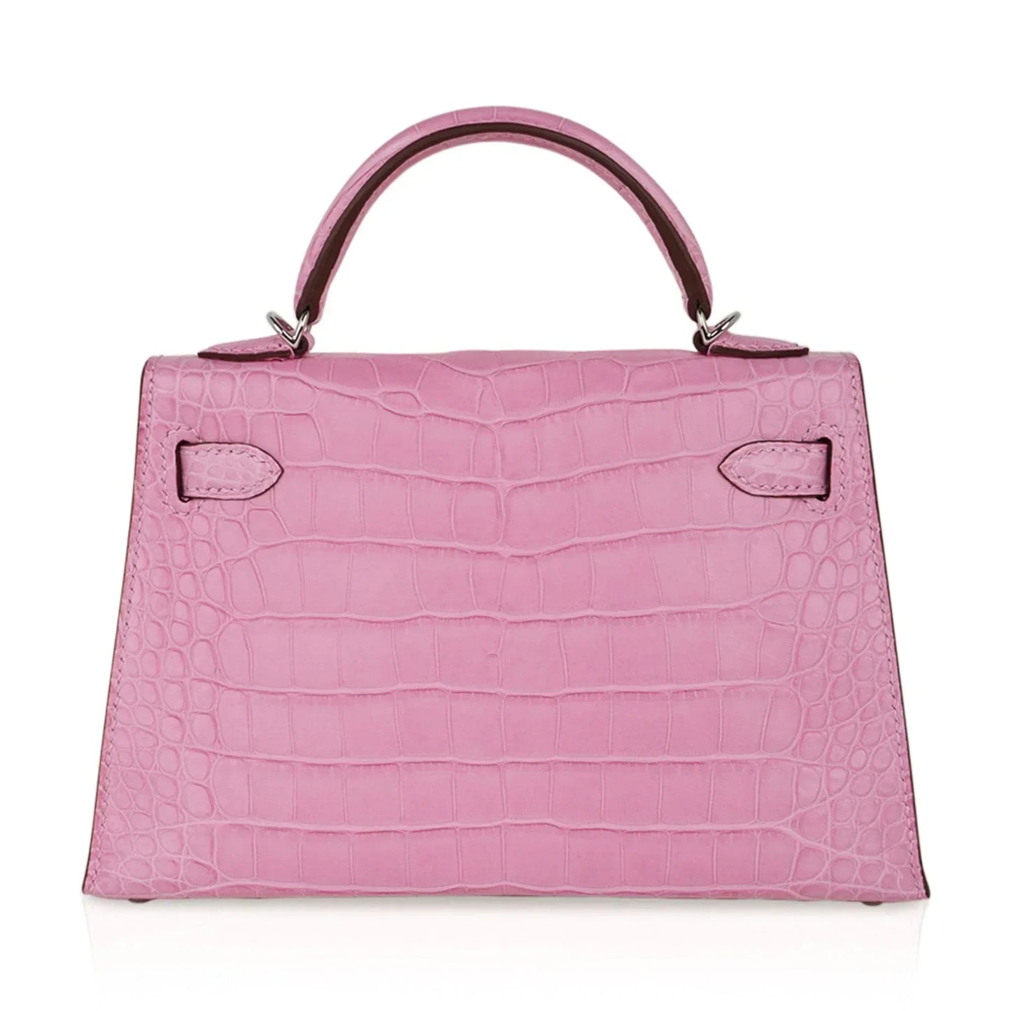 Kelly 20 Mini Sellier Bag 5P Pink Matte Alligator Palladium Limited Edition