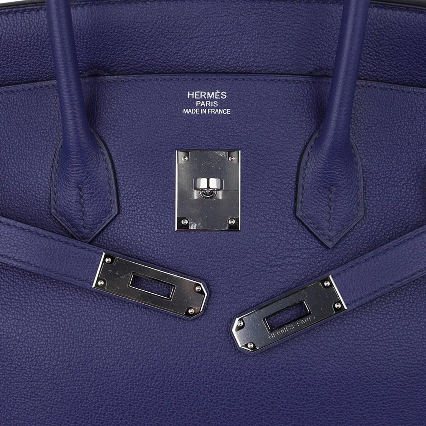 Limited Edition Birkin 35 Bag Blue Sapphire Taurillon Novillo Leather & Toile Sea Surf & Fun
