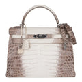 Limited Edition Kelly 32 Bag in Himalaya Crocodile with Palladium Hardware