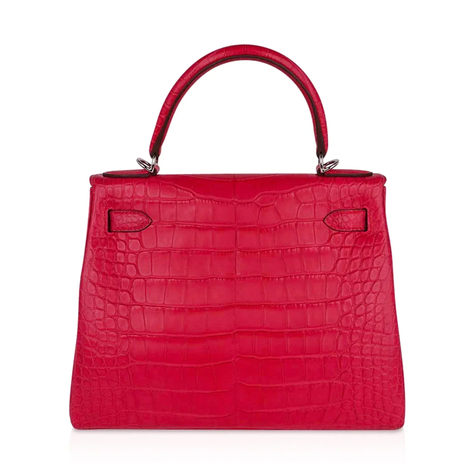 Kelly 28 Bag Rose Extreme Matte Alligator with Palladium Hardware