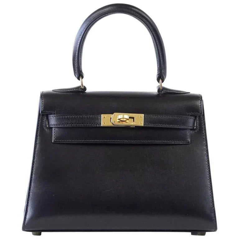 Kelly 20 Mini Sellier Vintage Bag Box Leather Gold Hardware