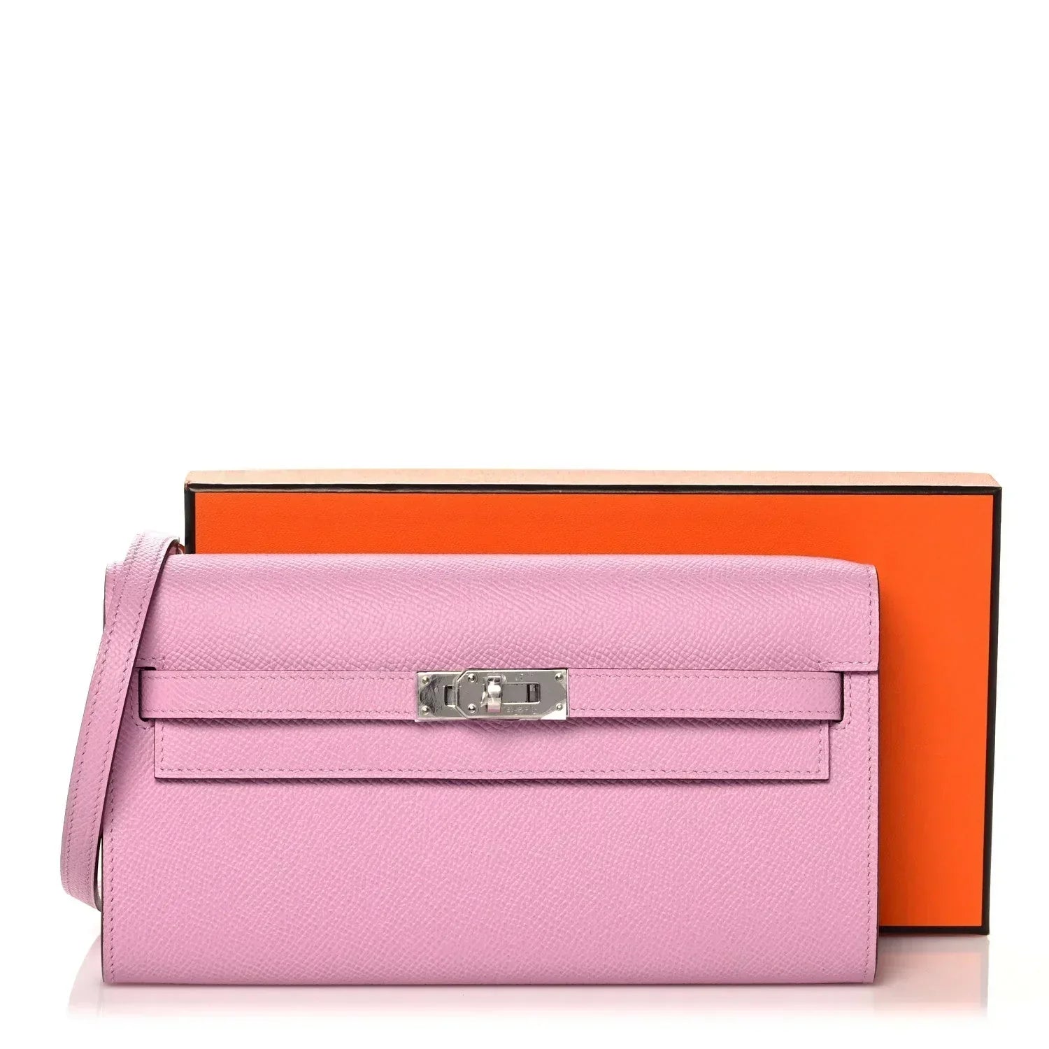 Kelly To Go Wallet Mauve Sylvestre Epsom Palladium Hardware