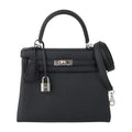 Kelly 25 Bag Black Togo Palladium Hardware (Retourne)