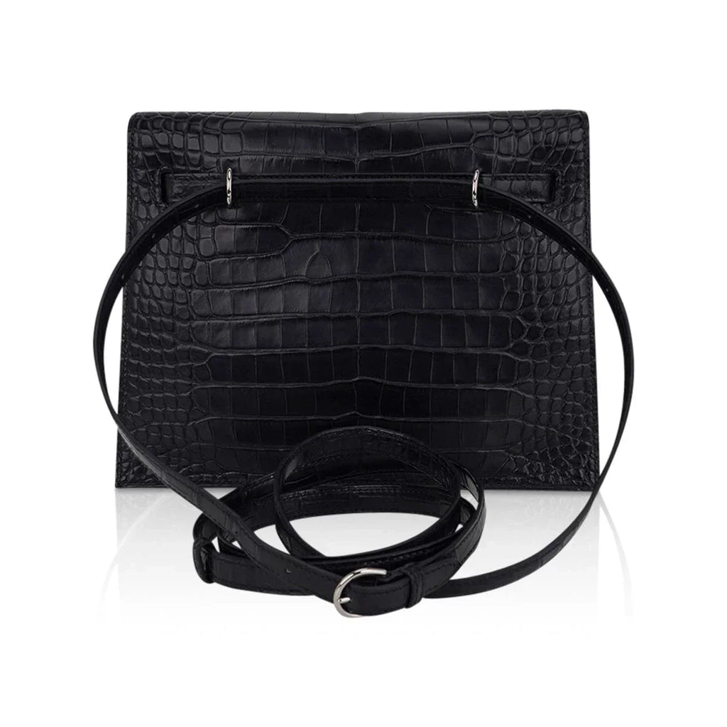 Limited Edition Kelly Danse Bag Matte Black Crocodile
