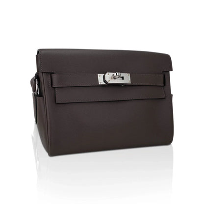 Kelly Messenger 25 Bag Ecorce Evercolor Leather with Palladium Hardware