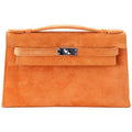 Kelly Pochette Rare Orange Doblis Palladium Hardware