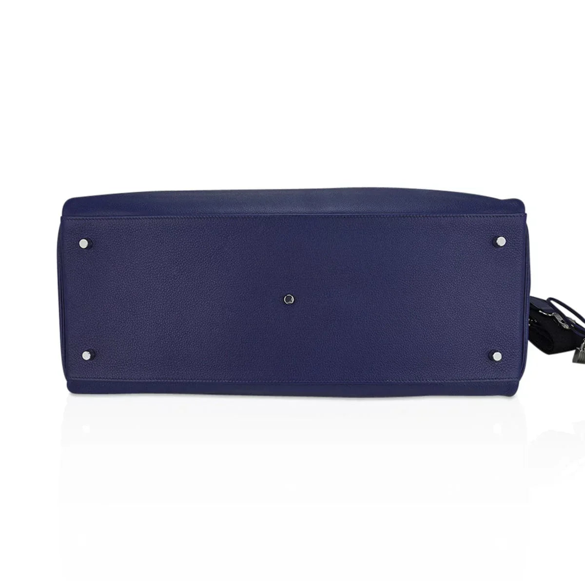 Kelly 50 Voyage Blue De Malte Bag Palladium Hardware Novillo Leather Limited Edition