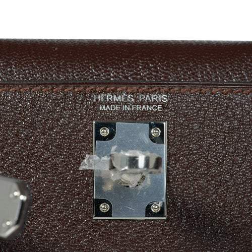 Kelly 20 Bi-Color Mini Sellier Bag Havane / Etrusque Chevre Palladium