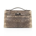 Kelly Pochette Bag Ombre Lizard Clutch Palladium Hardware Very Rare