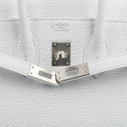 Birkin 25 Bag HSS White Clemence Trench Interior Brushed Palladium Hardware