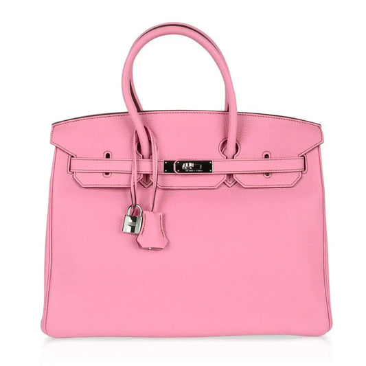 Birkin 35 Bag rare 5P Pink Togo Palladium Hardware
