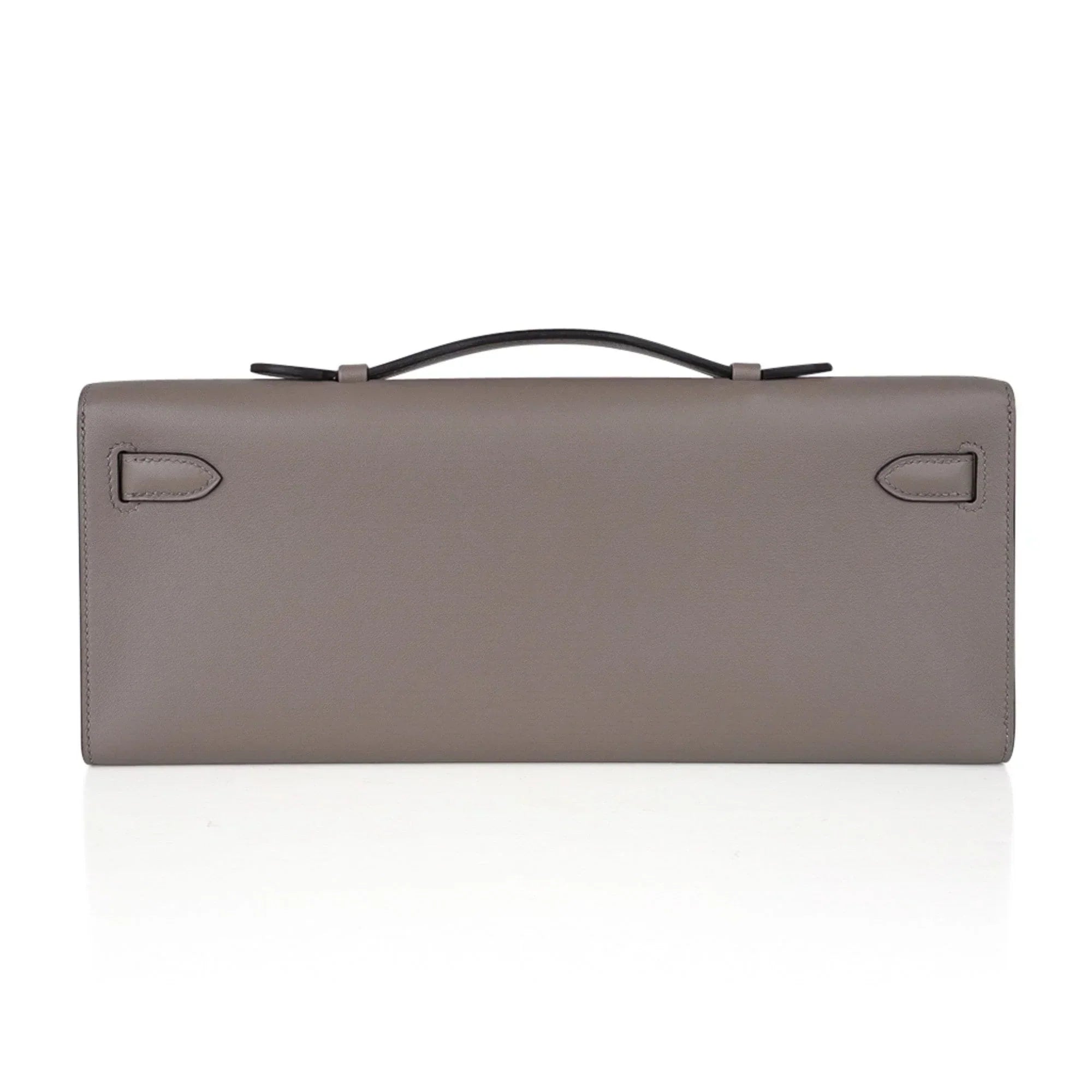 Kelly Cut Bag Gris Asphalte Gray Clutch Swift Gold Hardware