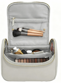 Quilted Multi-Compartment Travel Cosmetic Bag