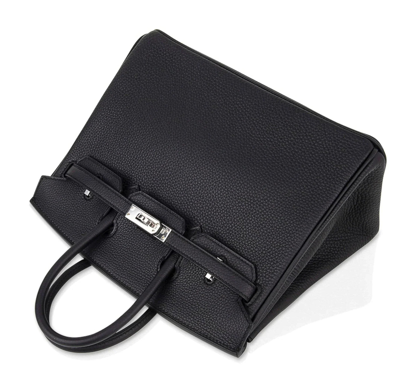Birkin 25 Bag Black Palladium Hardware Togo Leather