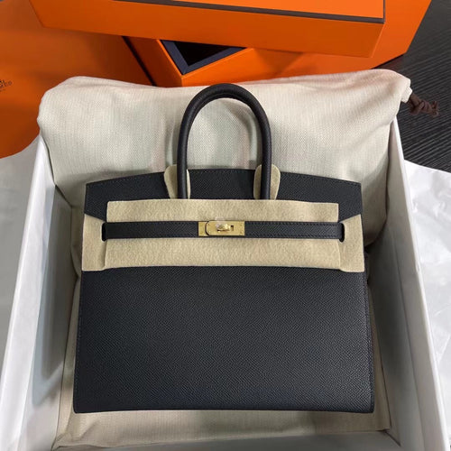 Birkin 25 Sellier 89 Black Epsom Gold Hardware