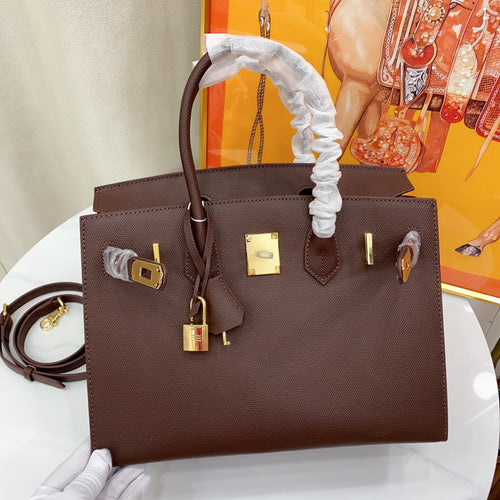 Birkin Style 25/30 Sellier in Chocolat Epsom Leather (Gold Hardware)