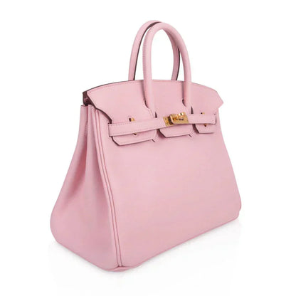 Birkin 25 Bag Rose Sakura Swift Gold Hardware Rare