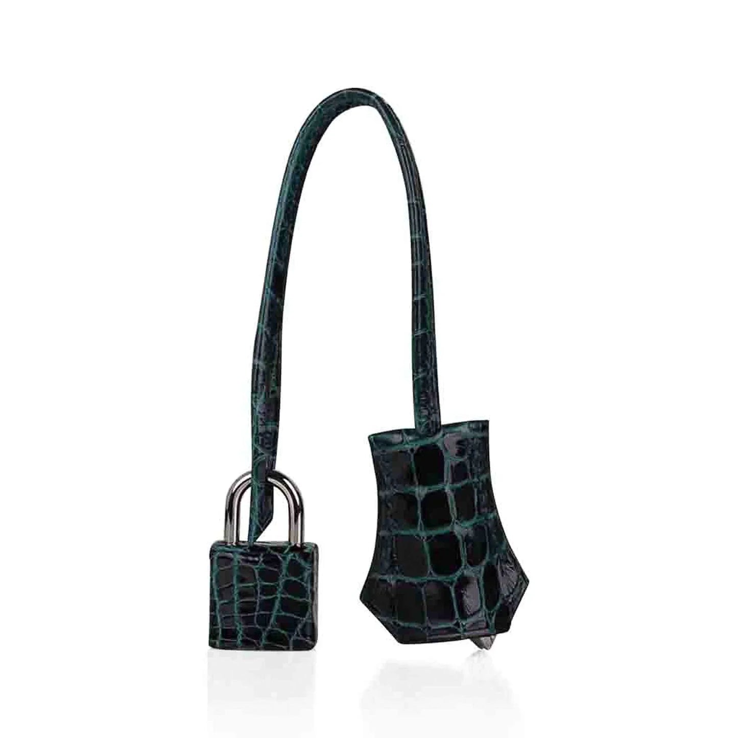 Kelly 28 Sellier Verso Vert Cypress / Vert Jade Bag Alligator Palladium Hardware