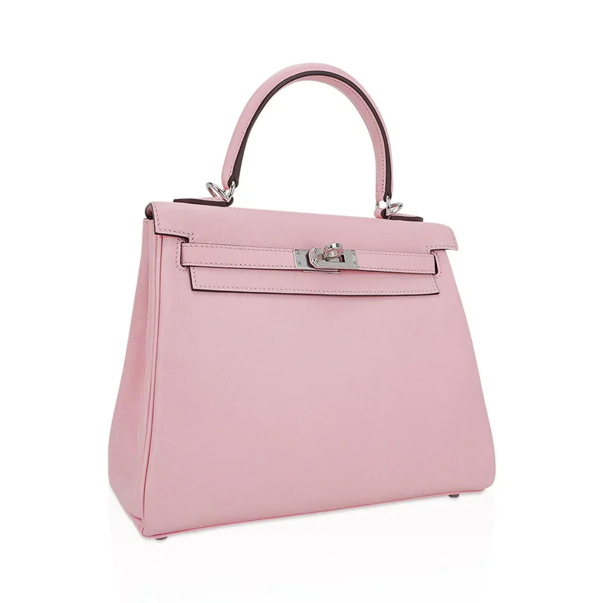 Kelly 25 Bag Rose Sakura Swift Leather with Palladium Hardware