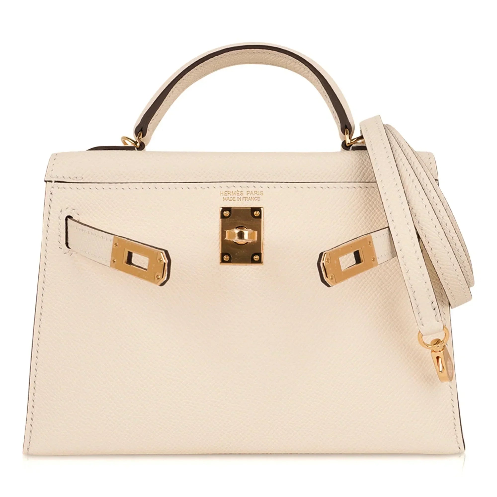 Mini Kelly 20 Bag Sellier Nata Epsom with Gold Hardware