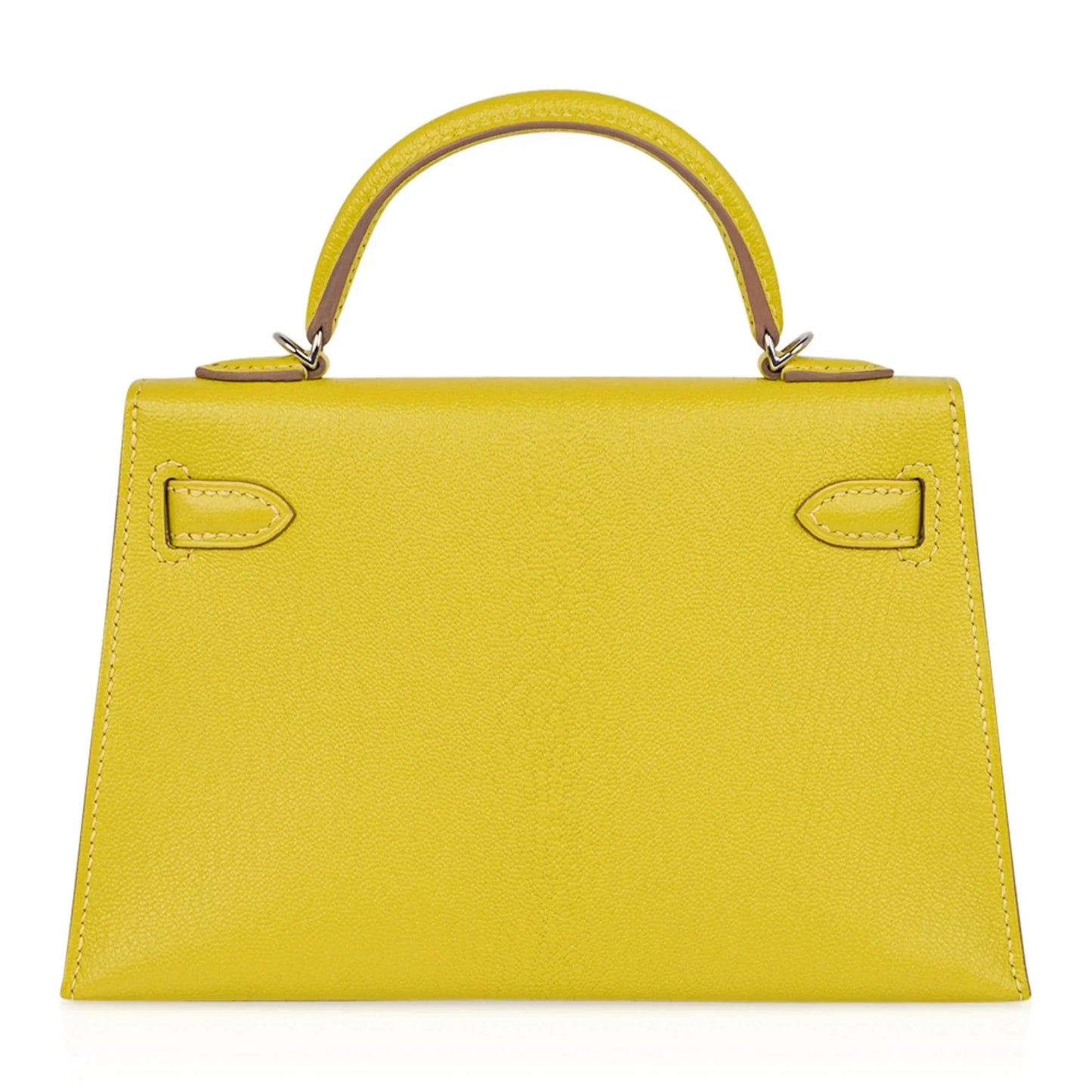 Kelly 20 Mini Sellier Bag Lime Chevre Leather Palladium New w/Box