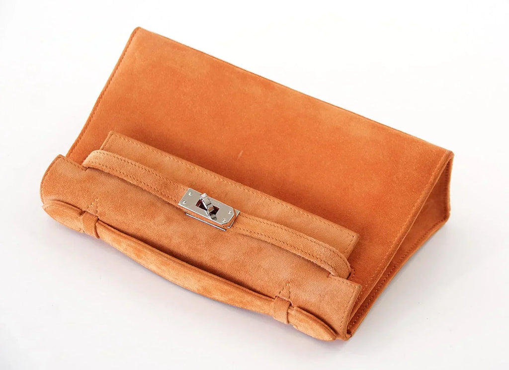 Kelly Pochette Rare Orange Doblis Palladium Hardware