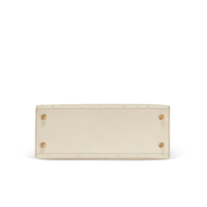 Kelly With Beton Ostrich Sellier Gold Harrdware