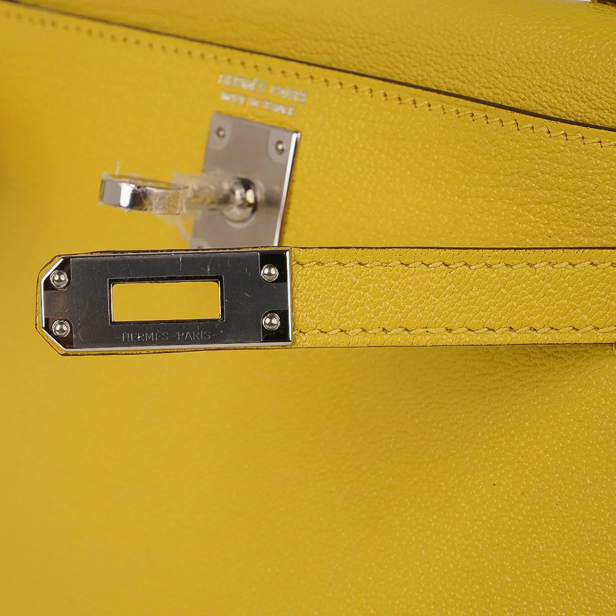 Verso Mini Kelly 20 Bag Sellier Jaune de Naples & Gold Chevre Leather with Palladium Hardware
