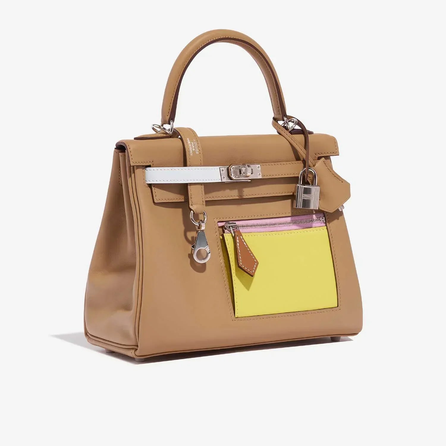 Kelly Colormatic 25 Swift Cha original top-grain Swift leather