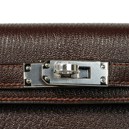 Kelly 20 Bi-Color Mini Sellier Bag Havane / Etrusque Chevre Palladium