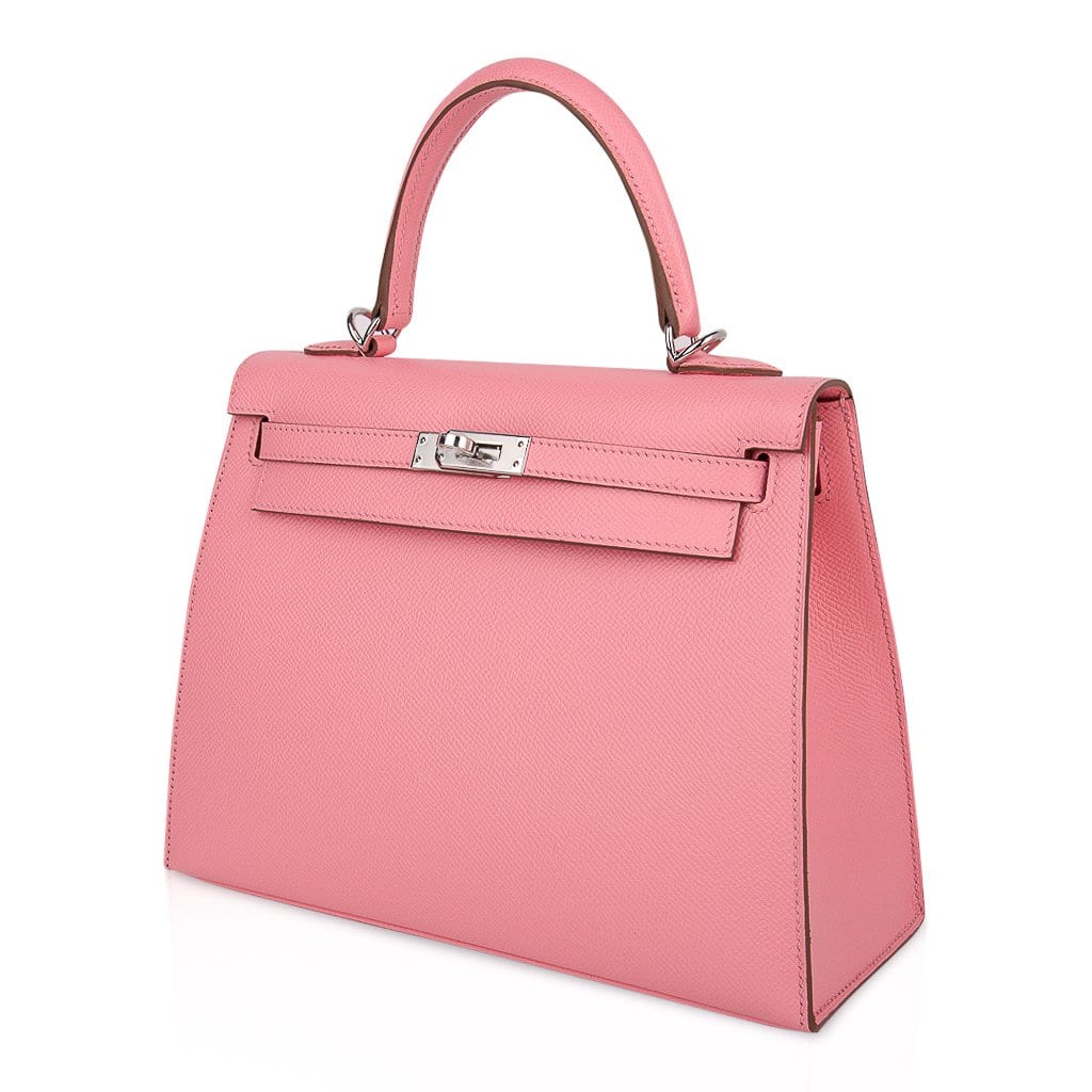 Kelly 25 Sellier Bag Pink Rose Confetti Palladium Hardware Epsom Leather