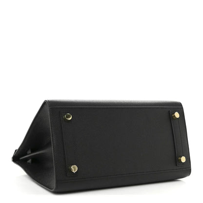 Birkin Sellier 25 Black Epsom Leather Gold Hardware