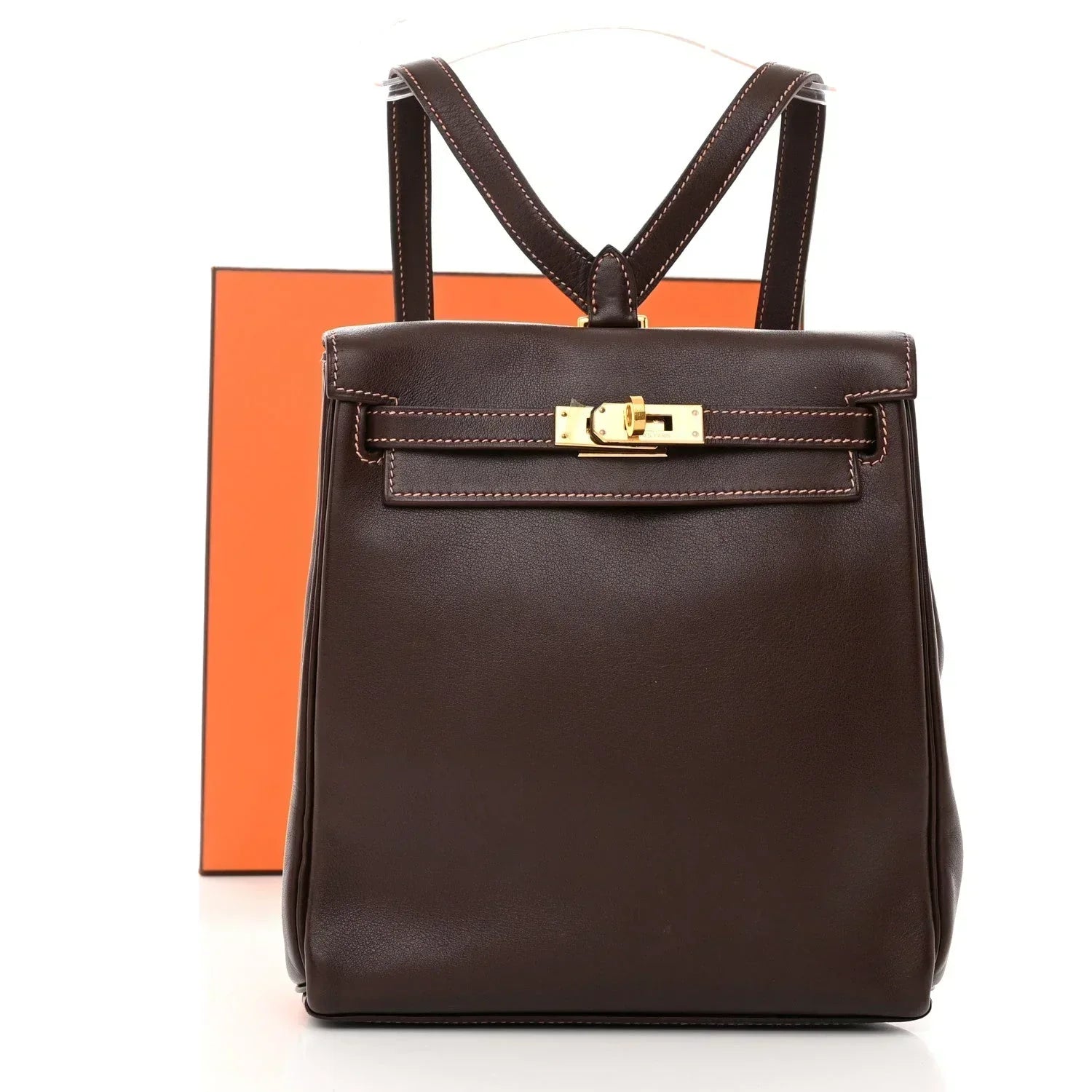 Kelly Ado Backpack 20 Chocolate Gulliver Palladium Hardware
