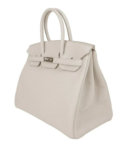 Birkin 35 Bag Beton Clemence Palladium Hardware