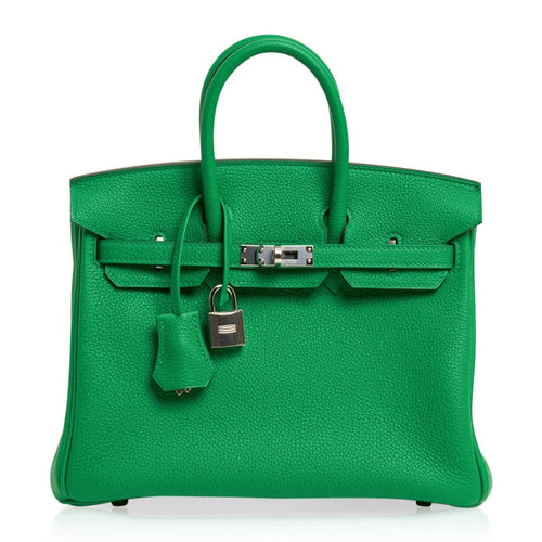 Verso Birkin 25 Bag Bamboo & Caramel Togo Leather with Palladium Hardware