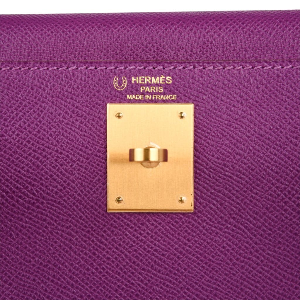 Kelly HSS 28 Bag Anemone Pink Retourne Epsom Brushed Gold