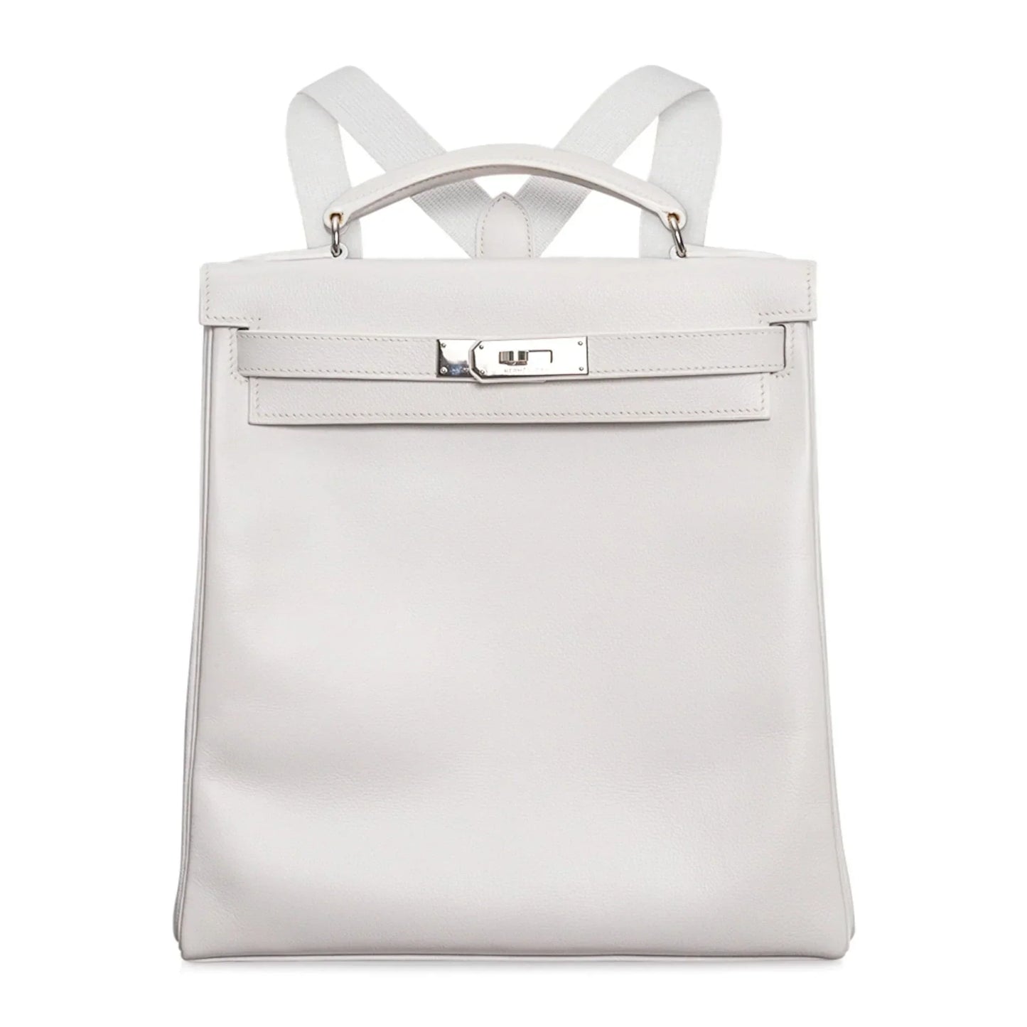 Kelly Ado 28 Bag White Evergrain Palladium Hardware