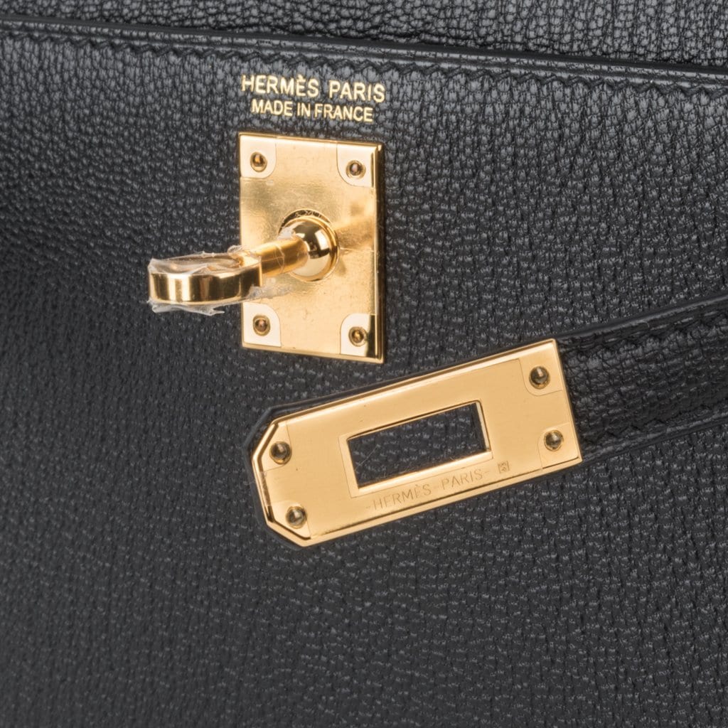 Kelly 20 Mini Kelly II Sellier Bag Black Chevre Gold Hardware Limited Edition
