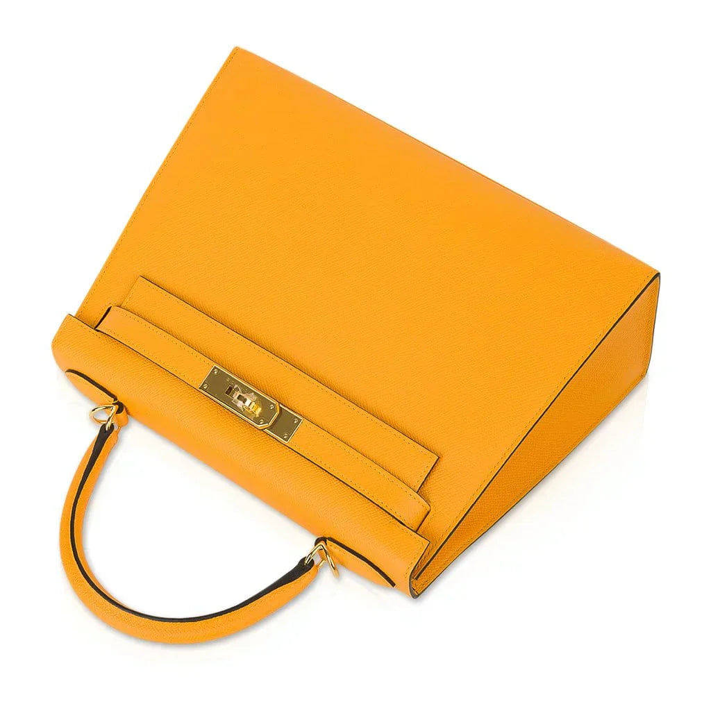Kelly Sellier 28 Bag Jaune D’Or Epsom Leather Gold Hardware