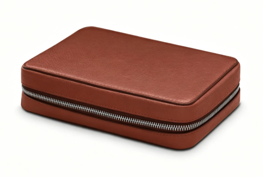 Premium Leather Tech Accessory Organizer Case