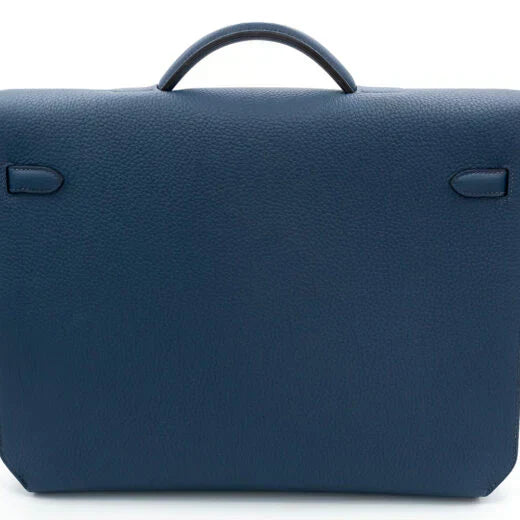 Kelly Depeches 36 Document Holder In Bleu De Prusse Togo Calfskin