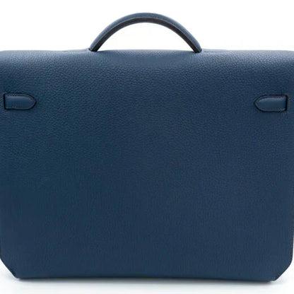 Kelly Depeches 36 Document Holder In Bleu De Prusse Togo Calfskin