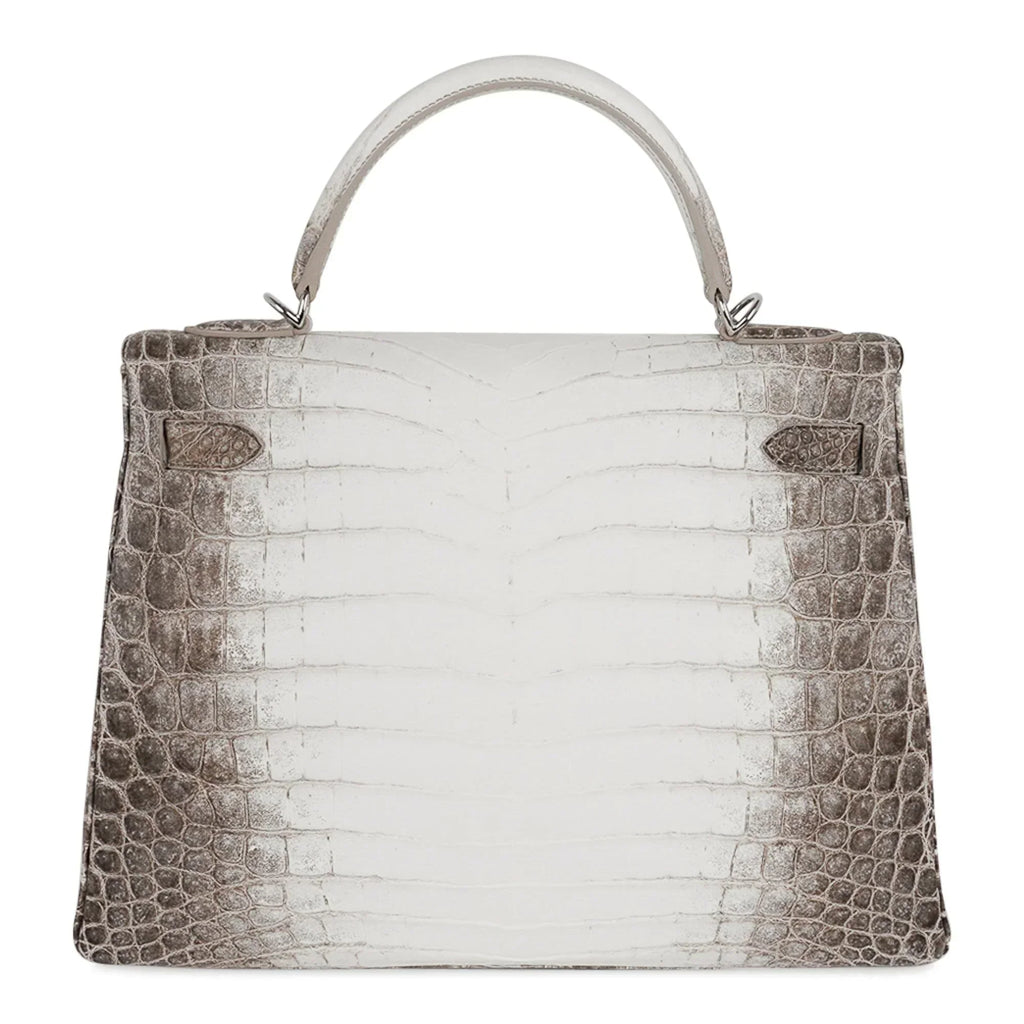 Limited Edition Kelly 32 Bag Himalaya Crocodile with Palladium Hardware