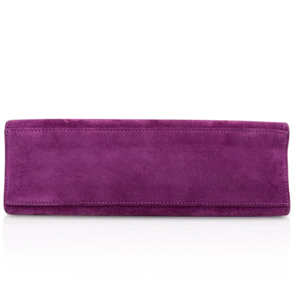 Kelly Pochette Doblis (Suede) Violet Purple Clutch Bag Gold