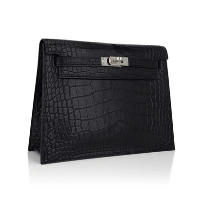 Limited Edition Kelly Danse Bag Matte Black Crocodile