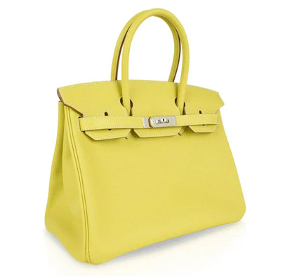 Birkin 30 Bag Rare Lime Candy Limited Edition Gris Perle Interior Palladium