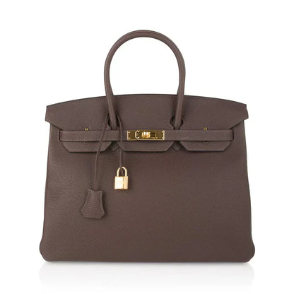 Birkin 35 Bag Chocolate Togo Gold Hardware