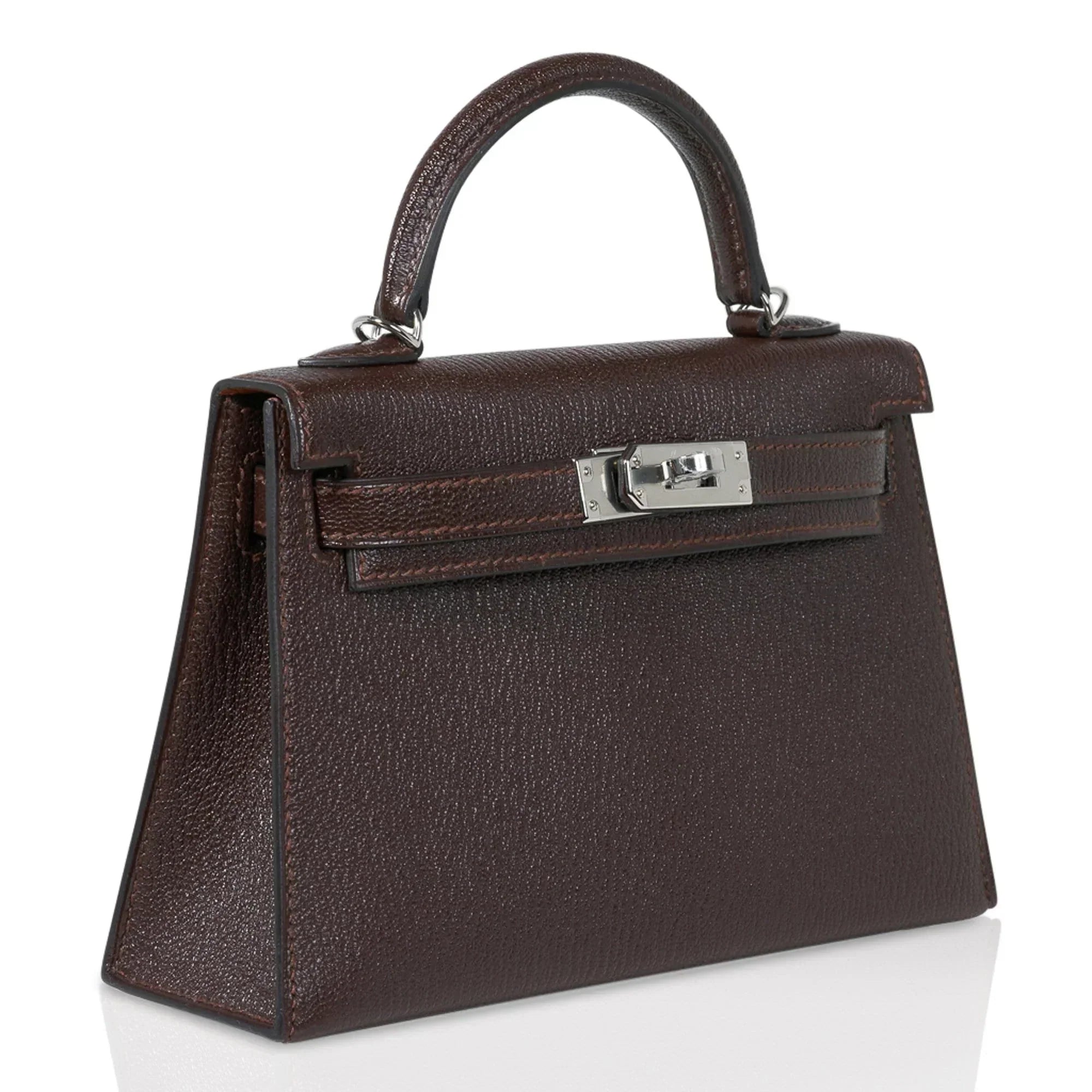 Kelly 20 Bi-Color Mini Sellier Bag Havane / Etrusque Chevre Palladium