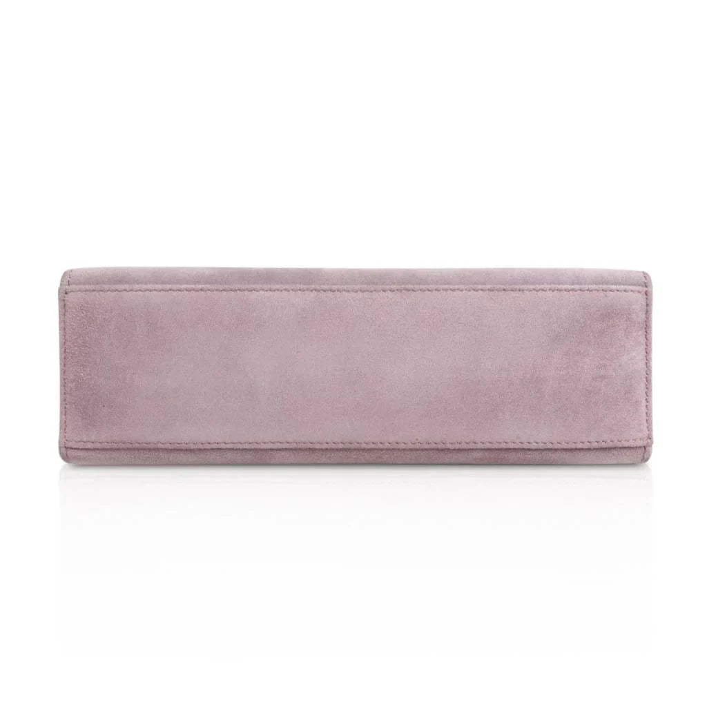 Kelly Pochette Lilac Doblis Suede Palladium